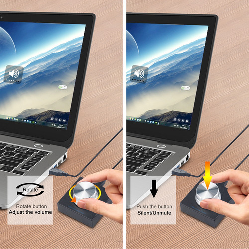 Controle De Volume Usb Ajustador De Áudio Controlador De Vol