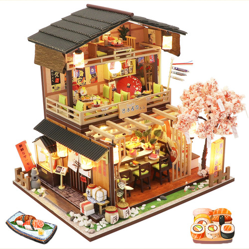 Sushi Gibon Casa De Muñecas En Miniatura Estilo Japonés Con