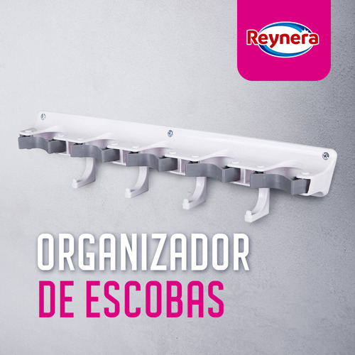 Kit Escoba Mop Recogedor Colgador Sacudidor Cubeta Reynera Magenta