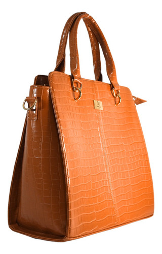 Bolso De Dama Dibella Ejecutivo Imit. Piel Cocodrilo Yalena