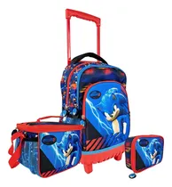 Comprar Set Sonic Mochirueda+lonchera+cartuchera Scool