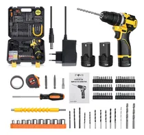 Comprar Parafusadeira Furadeira De Impacto Profissional 12v Eletrica 2 Baterias 3\u002F8 10mm C\u002F149 Acessorios E Maleta 110\u002F220v 60hz Amarelo,furadeira Parafusadeira +jogo Brocas