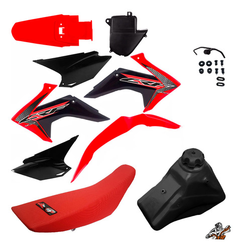 Kit Plastico Amx Carenagem Crf230 2015 Tanque Banco Bros