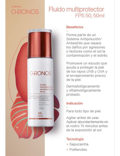 Fluido Bloqueador Multiprotector Chronos Natura Fps50