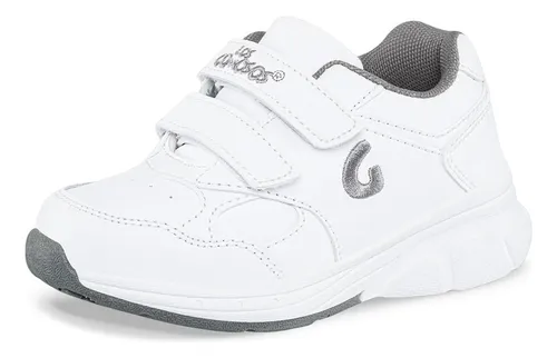 Zapatos Colegio Gomyschool V New Blanco Para Niño Niña