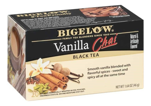 Te Bigelow Black Tea Vainilla Chai - Unidad a $2137