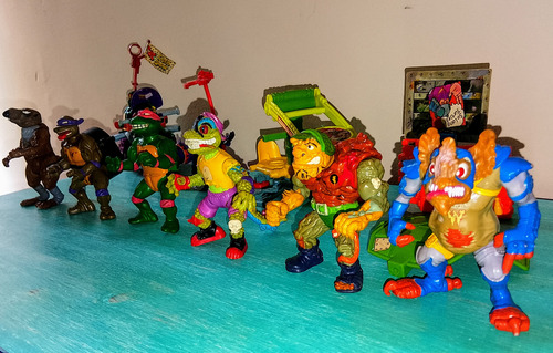 Lote Figuras Vehículos Accesorios Tortugas Ninja Vintage 80s (Usado)