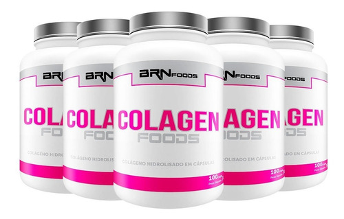 Combo 5x Colageno - Total De 500 Cápsulas - Pronta Entrega