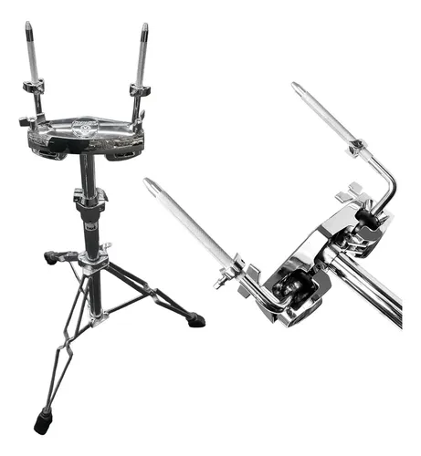 Tom Holder Duplo + Tripé Suporte Para Bateria - Modelo Top