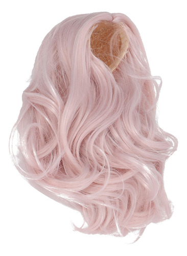 Pink Doll Wig 1/6 Ball Jointed Hair Soft Silk Easy Styling