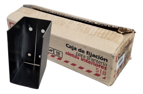 10 Cajas Fijación Entera Para Tirante De Madera 2x4 Techos