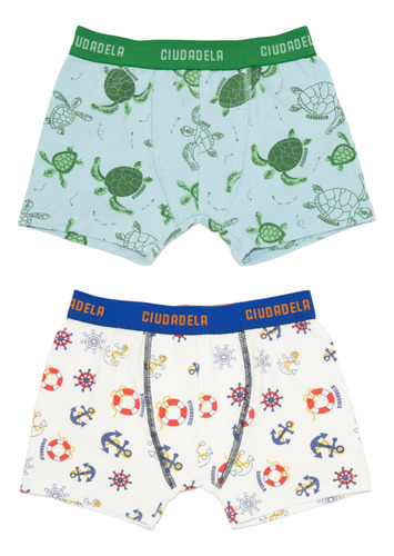 Pack X2 Ciudadela Boxer Niño Algodon/lycra Art 7160 2-12