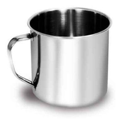 Imagem 4 de 8 de Caneca Aço Inox 8 Cm 350 Ml Inox Polido Café E Chá Luxo