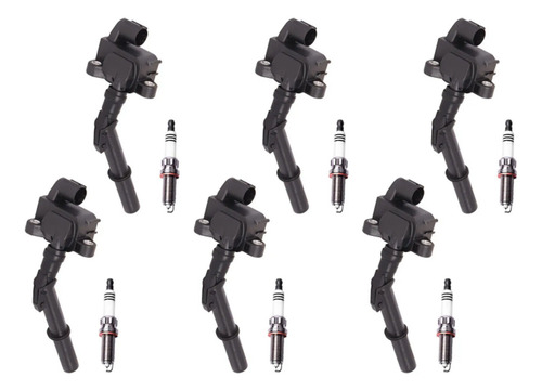 6x Ignition Coil +spark Plug Uf741 For Mercedes-benz C30 Ccf