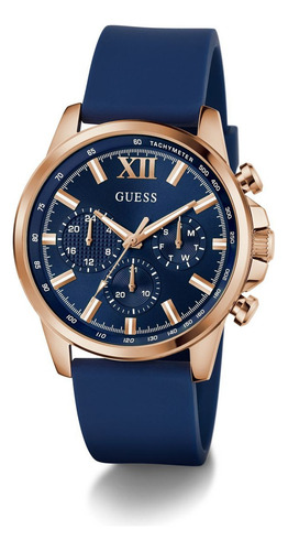 Reloj Guess Hombre Walker Azul Oro Rosa