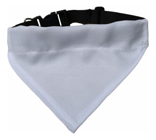 Mascotas Bandana Collar Blanca Para Sublimar 60 Pzs Blanco Gbsubm M