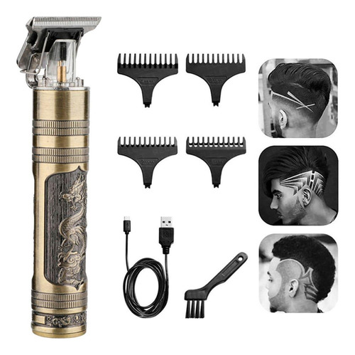 Maquininha Corta Cabelo Barba Pezinho Dragão Completa C/