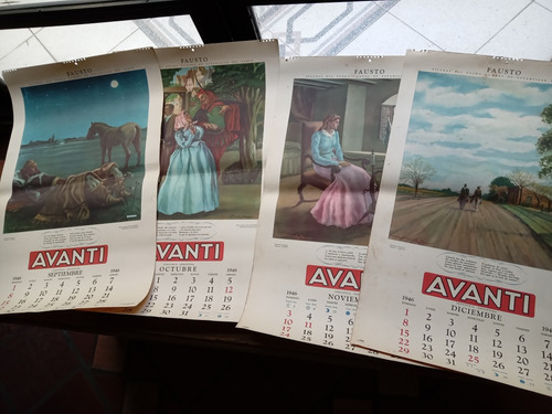 Almanaque Antiguo Avanti 1946 Óleos De Huergo Poema Fausto (Usado)
