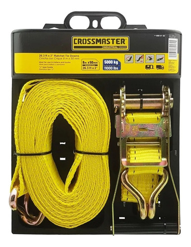 Cincha Amarre Con Crique 5000kg-8m Crossmaster Amarillo