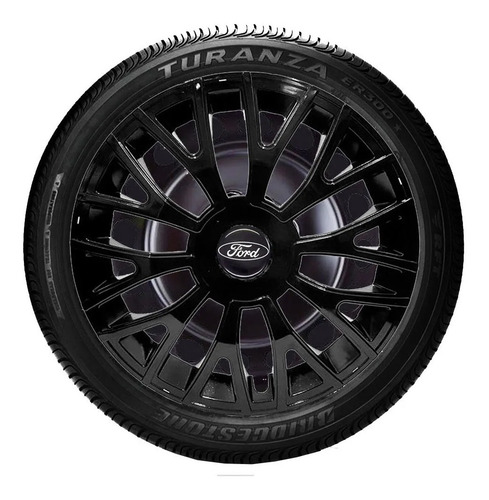 Imagem 3 de 9 de Jogo Calota Ford Ka 2019 Aro 14 Esportiva Black 2020 2021