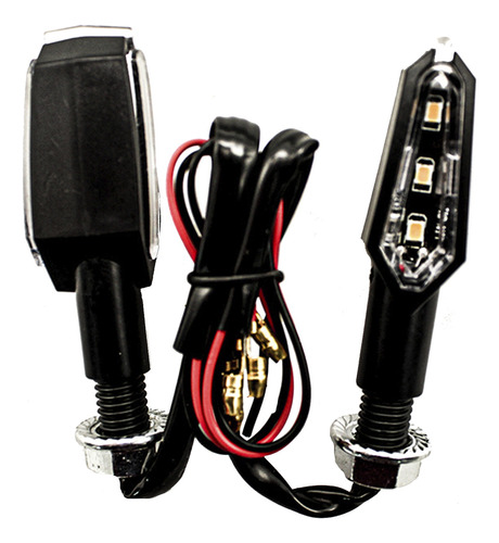 Luz Led Intermitente Moto 12 Led 12v Ambar El Par Universal