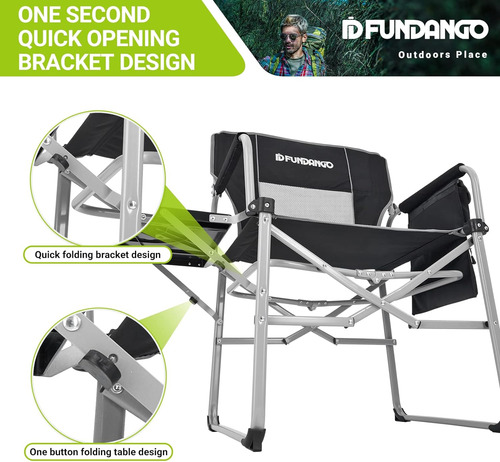 Fundango Directores De Camping Silla Con Mesa Auxiliar Para