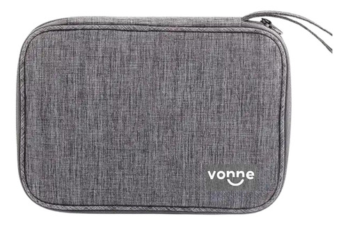 Organizador Cables Estuche Viaje Valija Porta Accesorios Color Gris