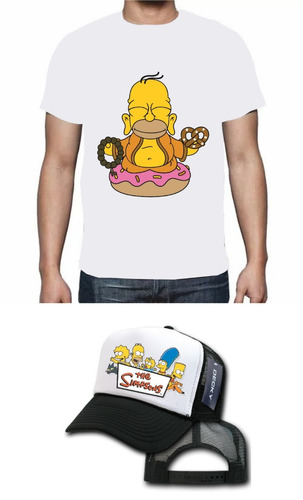 The Simpson Homero Combo Gorra + Camiseta