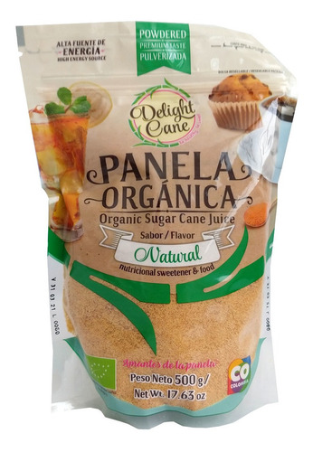 Panela En Polvo Orgánica 500g Delight Cane