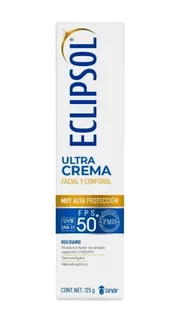 Protector Solar Eclipsol Muy Alta Protección Fps 50+ Ultra Crema 125g