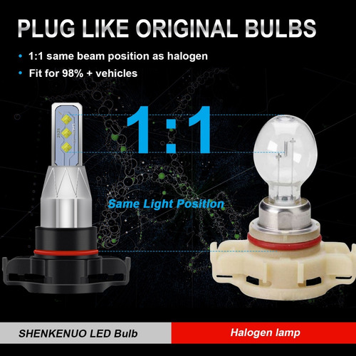 Luz Antiniebla Led H16 Para Chevy Suburban 1500 Tahoe 07-14