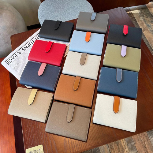 Cngrandbag Leather Wallet Two Fold Brown