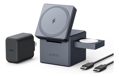 Soporte Cargador Magsafe 3 En 1, Carga Rápida 15w
