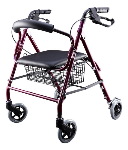 Andadera Rollator Vino 2 En 1, Silla Y Andadera De Aluminio