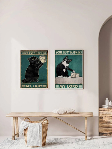 Imagen 6 de 8 de Lienzo Decorativo Gatos Divertidos