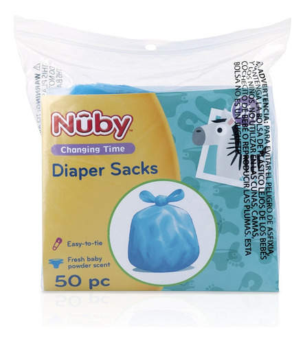 Nuby - Bolsas Para Pañales  Paquete De 50  Blanco