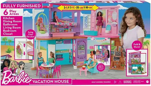 Barbie Casa Malibu Casa De Muñecas 2 Pisos 30 Pzas 12 Msi