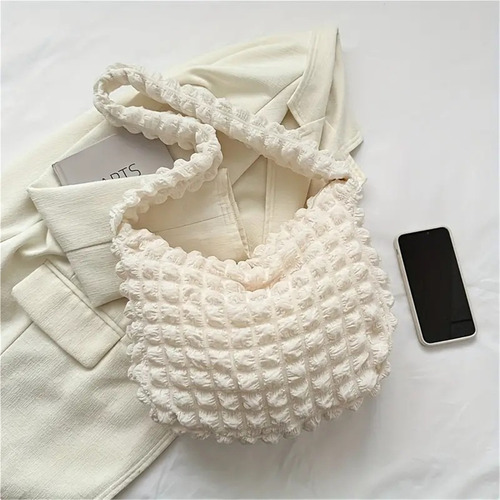 Bolso De Hombro Tipo Hobo De Tela Para Mujer Varios Colores