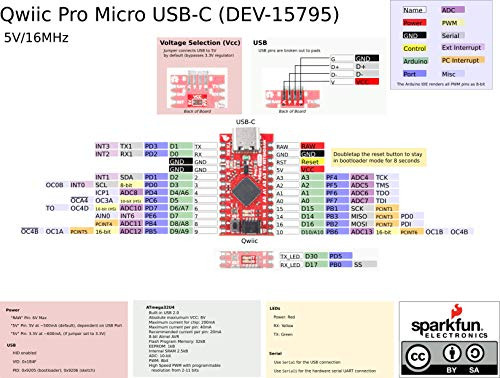 Micro Qwiic Pro De Sparkfun, Usb-c (atmega32u4), Compatible