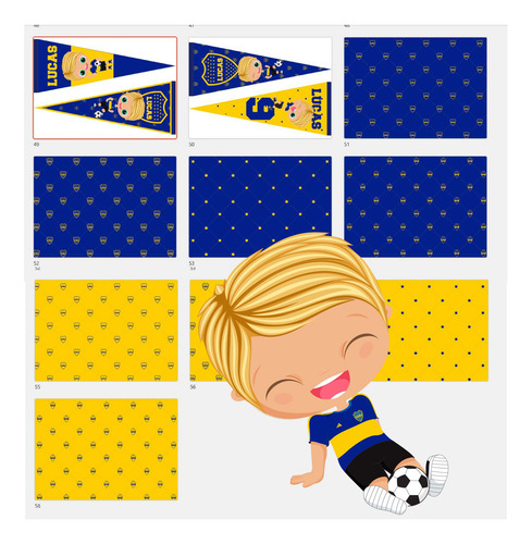 Kit Imprimible Editable De Boca Jr Nene Super Completo