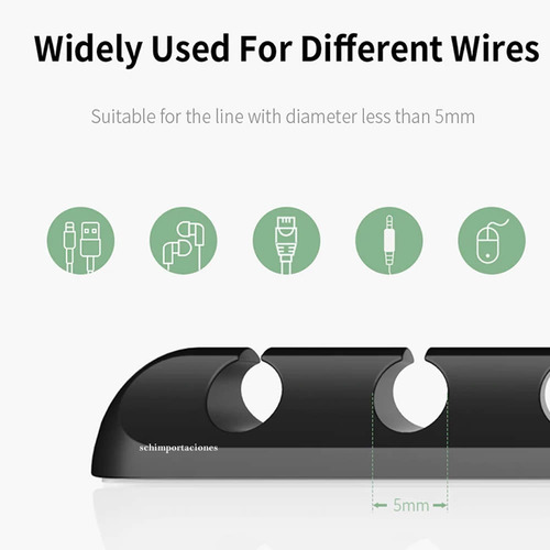 Imagen 9 de 10 de Organizador De Cables Multiproposito Silicona 3m Original