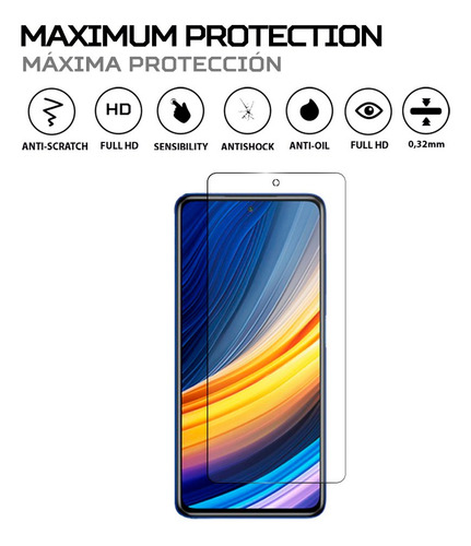 Imagen 2 de 6 de Protector De Pantalla Antishock Xiaomi Poco X3 Pro