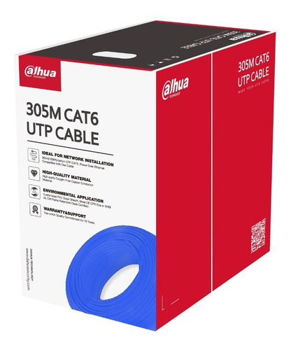 Cable Utp Dahua Cat6 100 % Cobre Cctv Pfm920i-6un-c