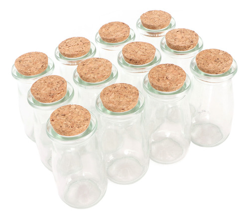 Mini Botellas, 12 Unidades, Tarros Pequeños De Vidrio Transp