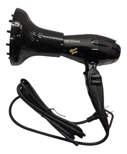 Secador De Pelo Electrico 2200w + Difusor Negro Universal