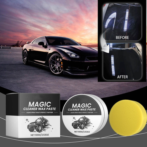 Juego De Cera W Car Wax + Pasta Limpiadora Para Pulir Metale