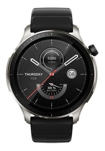 Imagen 2 de 7 de Smartband Amazfit GTR 4 Sport 1.43", malla superspeed black y bisel plateado
