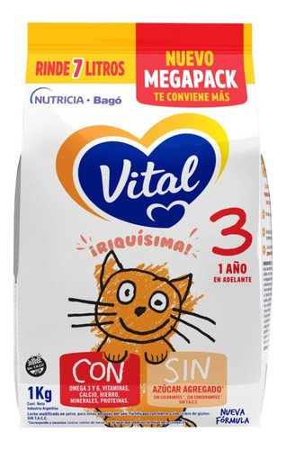 Leche De Formula Vital 3 Pouch X1kg