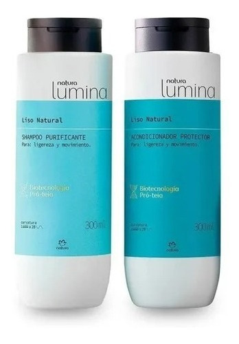 Shampoo + Acondicionador Lumina Pelo Liso  De Natura 