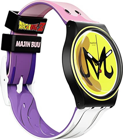 Swatch Gent Majin Buu X - Reloj De Cuarzo Estándar, Negro